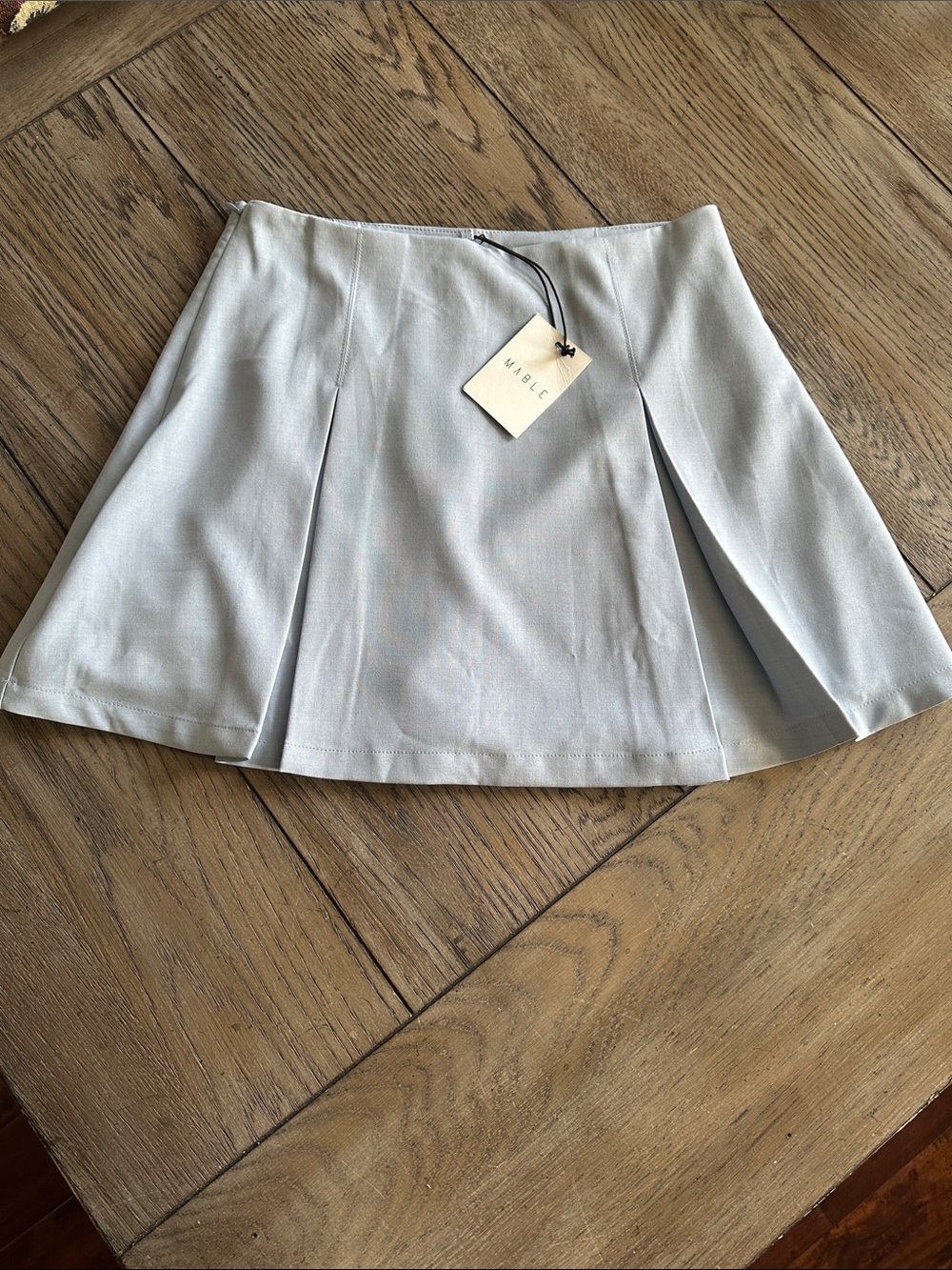 MABLE Light Blue Pleated Mini Skort Size Small Coquette